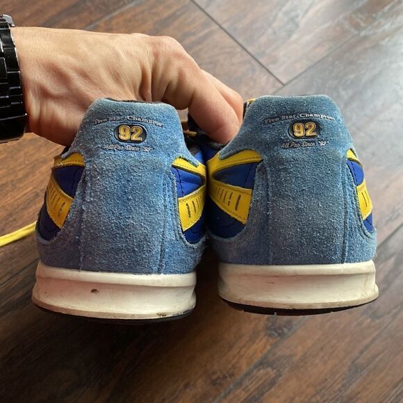 Trade 92 Mark Skechers Men's 10.5 Urban Cleat Golf Athletic Sneakers blue yellow - Picture 3 of 7